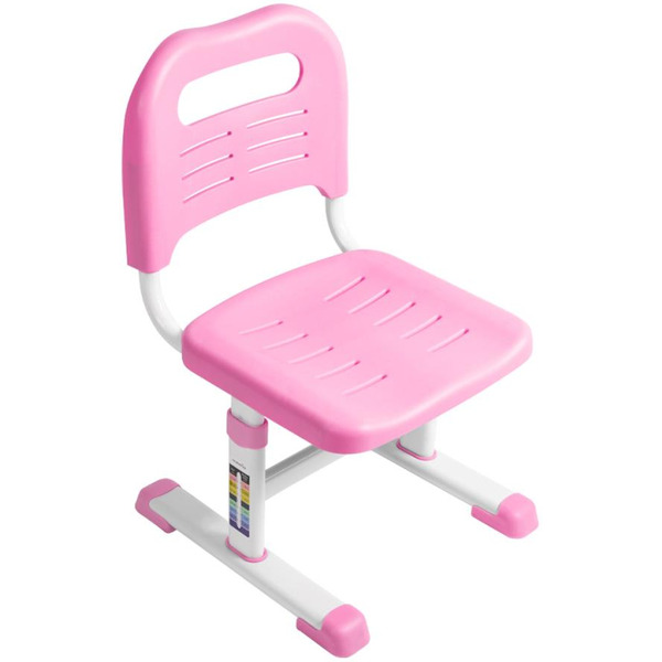 Парта+стул Anatomica Avgusta с выдвижным ящиком и подставкой (белый/розовый)