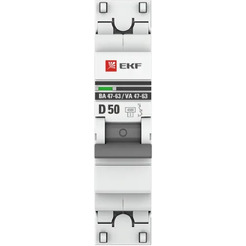 Выключатель автоматический EKF PROxima ВА 47-63 1P 50А (D) 4,5kA