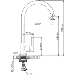 Смеситель Diadonna Д46-0003S