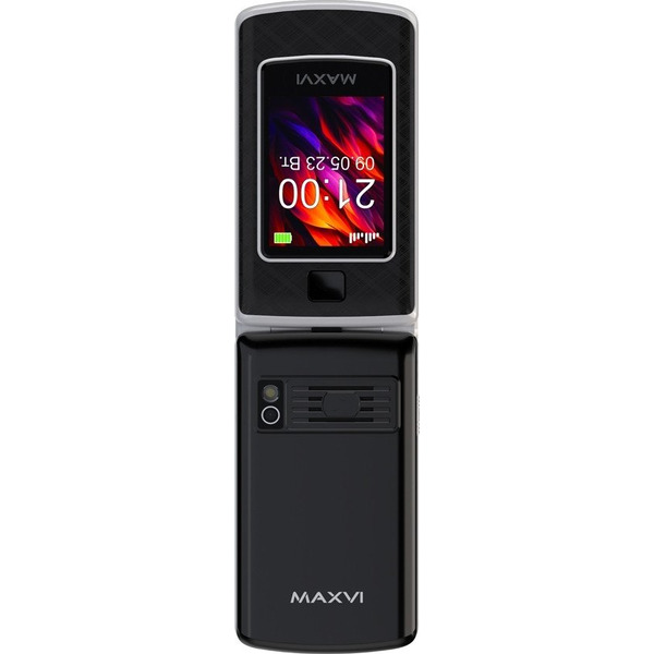 Кнопочный телефон Maxvi E28 + ЗУ WC-112 (черный)
