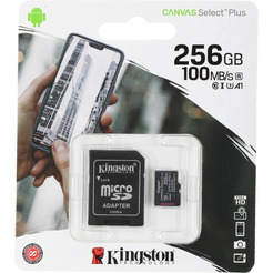 Карта памяти Kingston Canvas Select Plus microSDXC 256GB SDCS2/256GB (с адаптером)