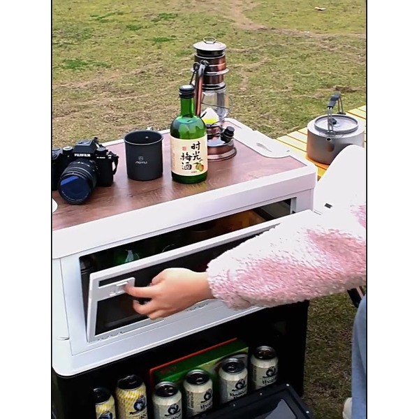 Многофункциональный складной органайзер со столиком Happy Home HH-014 (белый) 60л.