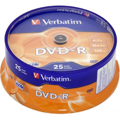 DVD-R диск Verbatim 4.7Gb 16x 43522 (25 шт.)