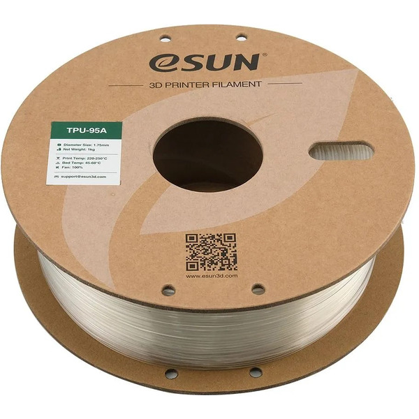 Пластик eSUN eTPU-95A 1.75 мм 1000 г (прозрачный)