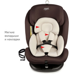 Автокресло Siger Престиж Isofix Lux KRES3946 (шоколад)
