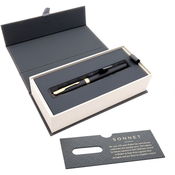 Ручка перьевая "Sonnet Core Matt Black GT" PARKER 142357 / 1931516