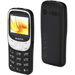 Мобильный телефон Maxvi K200 +ЗУ WC-112 (черный)