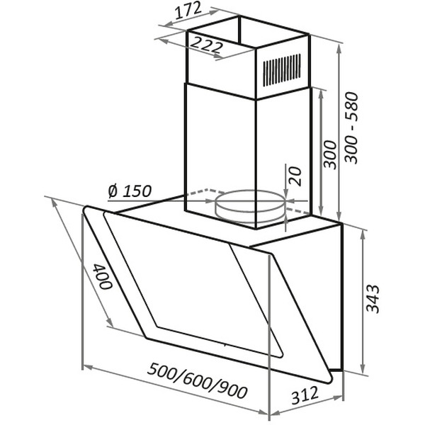 Вытяжка MAUNFELD Wind 50 (черный)