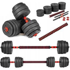 Набор композитных гантелей AMETIST 40 кг (с соединительным грифом)