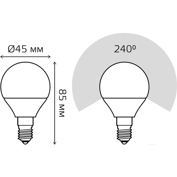Лампа Gauss LED Elementary Globe 10W E14 3000K 53110