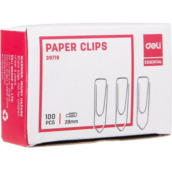 Скрепки Deli 39719 (100 шт)