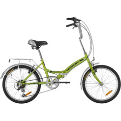 Велосипед TORRENT Challenger (рама сталь 13", складной, дорожный, 6 скоростей, SHIMANO, колеса 20д) Зеленый