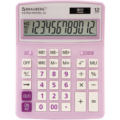 Калькулятор BRAUBERG Extra Pastel-12-PR 250489 (сиреневый)