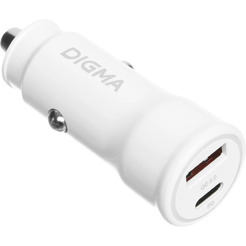 Автомобильное зарядное устройство Digma DGC2С (белый)