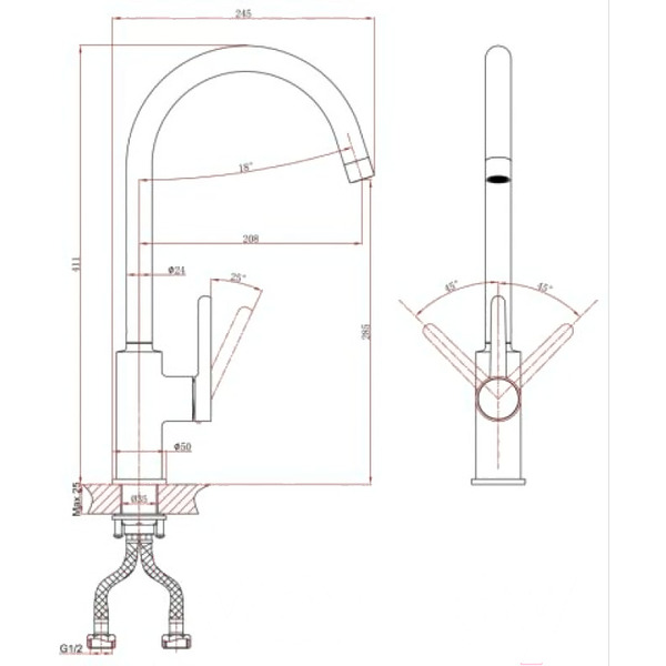 Смеситель для кухни A-Five A5-1024