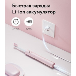 Электрическая зубная щетка Fairywill E11 (розовый, 8 насадок + чехол)