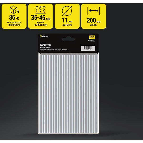 Стержни клеевые Kolner KGS 11x200-12 8102100027