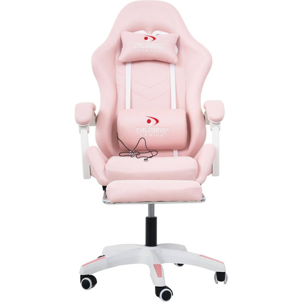 Вибромассажное кресло Calviano 1584 (розовая ткань)