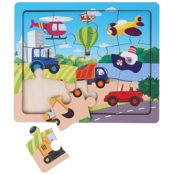 Развивающая игра Mapacha Вкладыши. Транспорт 962011