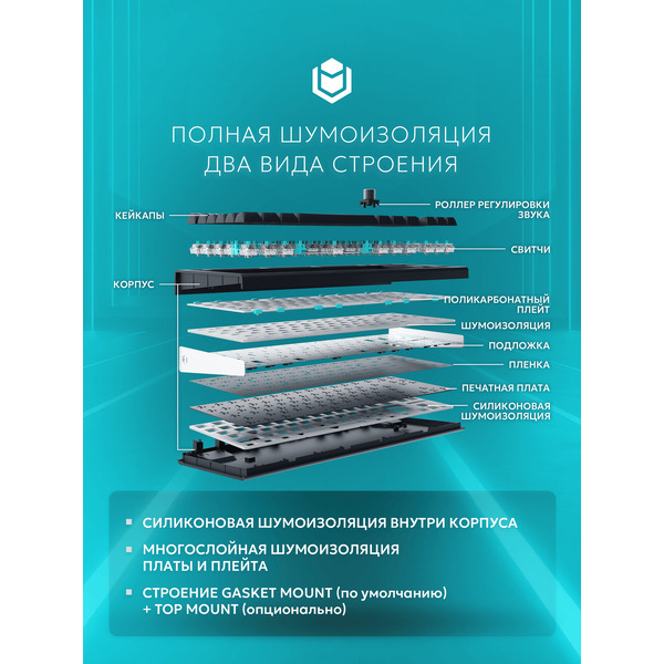 Клавиатура IO by Red Square Type 84 g3ms Sapphire V2 (черный)