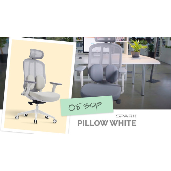 Офисное кресло SPARX FT-18 Pillow White (серый)