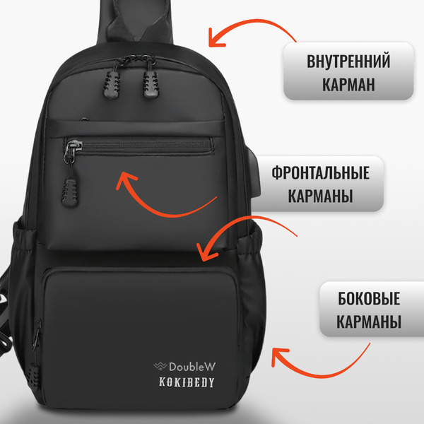 Рюкзак DoubleW CX-8821# (черный)