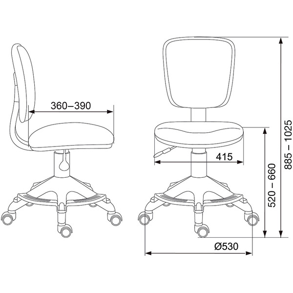 Компьютерное кресло Бюрократ CH-204-F/GIRAFFE (оранжевый)