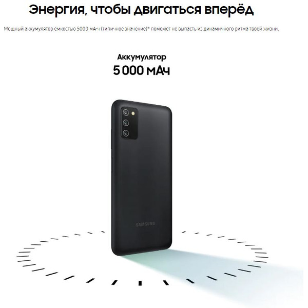 Смартфон Samsung Galaxy A03s 3GB/32GB (черный)