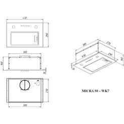 Вытяжка Akpo Micra Twin 50 wk-7 (черный)