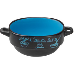 Супница керамическая PERFECTO LINEA "Харчо" Черно-голубая (18-416514)