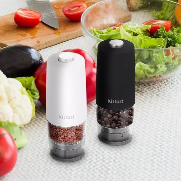 Набор автоматических мельниц для соли и перца Kitfort КТ-6005
