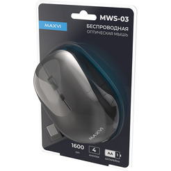 Мышь Maxvi MWS-03 (черный)