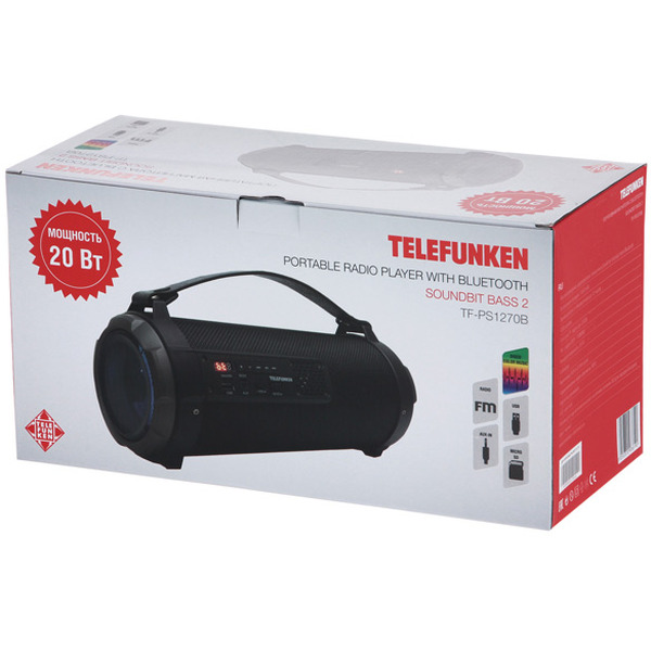 Портативная колонка TELEFUNKEN TF-PS1270B черный
