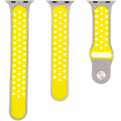 Ремешок Evolution Sport+ AW44-SP01 для Apple Watch 42/44 мм (cold silver/fluorescent yellow)