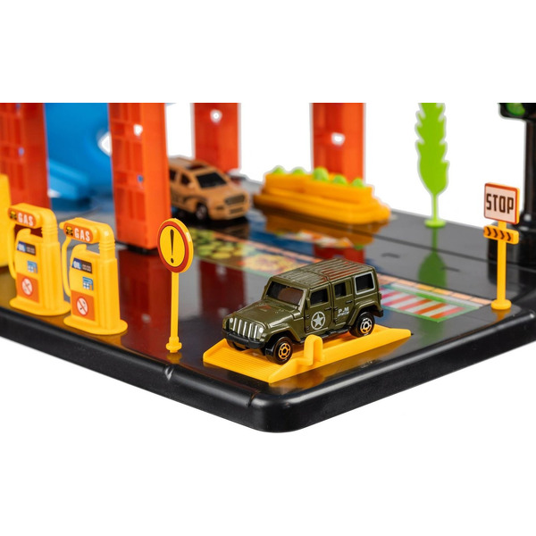 Паркинг игрушечный Labalu P9588A-1 / 5-уровневый с дорогой и автомобилями (голубой)