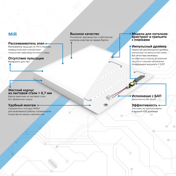 Светильник Gauss MiR G1-A0-00070-01G02-2003540
