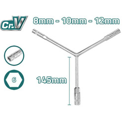 Ключ торцевой Y-образный Total THYSW081012