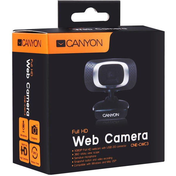 Веб-камера CANYON CNE-CWC3 Black