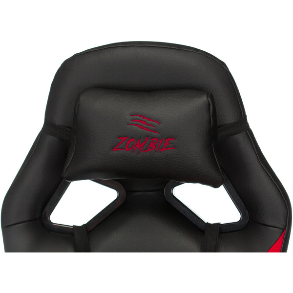 Кресло геймерское Бюрократ Zombie Driver (черный/красный)