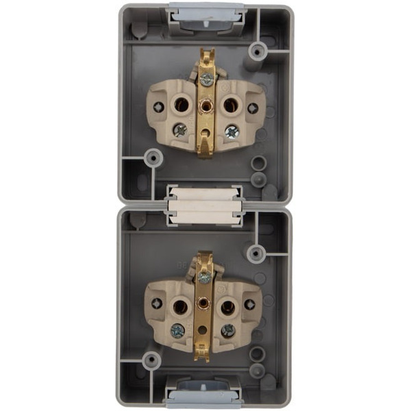 Блок из 2 розеток вертикальный KRANZ INDUSTRIAL KR-78-0616