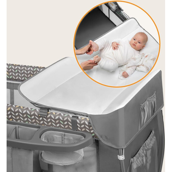 Кровать-манеж Lionelo Sven Plus (Grey Scandi)