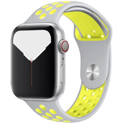 Ремешок Bingo Sport для Apple Watch 42/44/45mm (S) серый/желтый