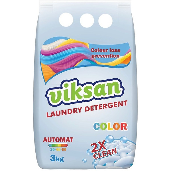 Стиральный порошок для цветного белья VIKSAN 2X Clean 3 кг