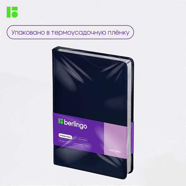 Ежедневник Berlingo Silver Pristine A5 / UD0_82503 (160л, синий)