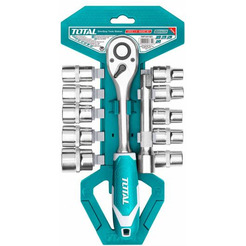 Вороток с набором головок Total THT141121 (12 предметов)