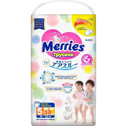 Подгузники-трусики Merries BIG (12-22 кг) 38 шт 00007