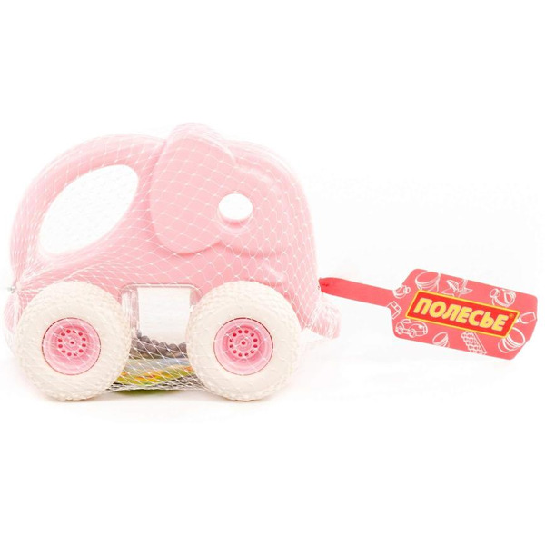 Погремушка Полесье Беби Грипкар Слоник 90256 (розовый)