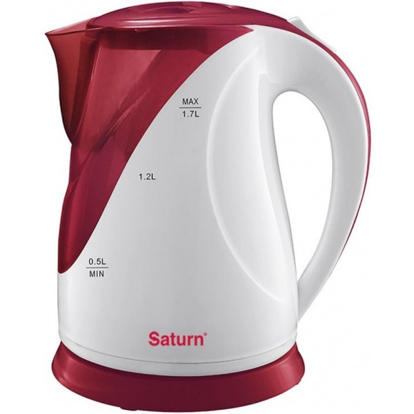 Электрочайник SATURN ST-EK8014 new (белый/ с красным)
