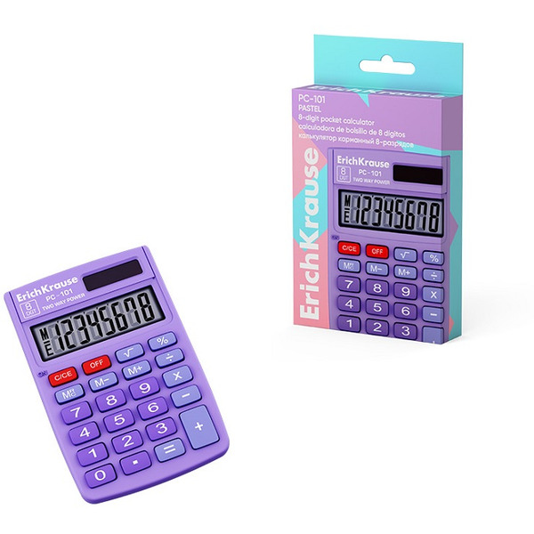 Калькулятор Erich Krause PC-101 62006 (фиолетовый)