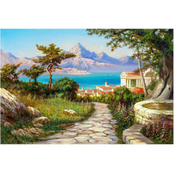 Картина стразами (алмазная мозаика) ОСТРОВ СОКРОВИЩ «Город у моря» 663870